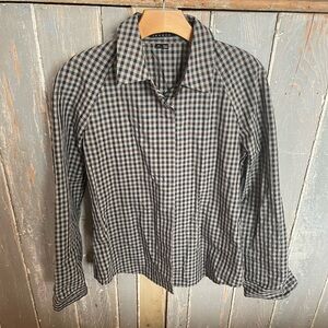 Theory Checkered Long Sleeve Shirt